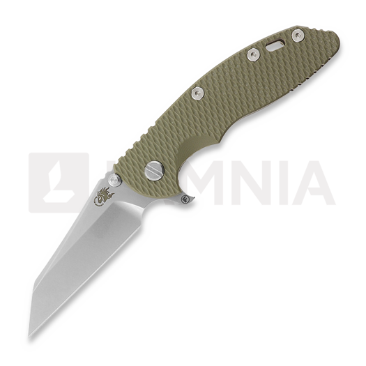 Navalha Hinderer 3.5 XM-18 Fatty Wharncliffe Tri-Way Stonewash Bronze OD Green G10