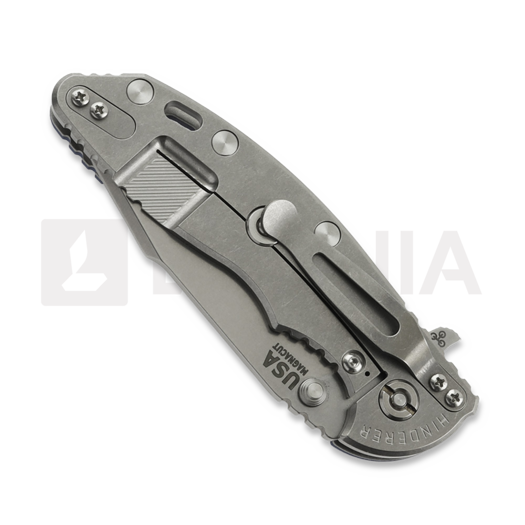 Couteau pliant Hinderer 3.5 XM-18 Harpoon Spanto, Magnacut, Stonewash, bleu