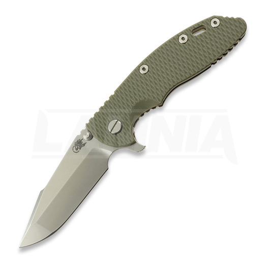 Сгъваем нож Hinderer 3.5 XM-18 Harpoon Spanto, Magnacut, Stonewash Bronze, зелен