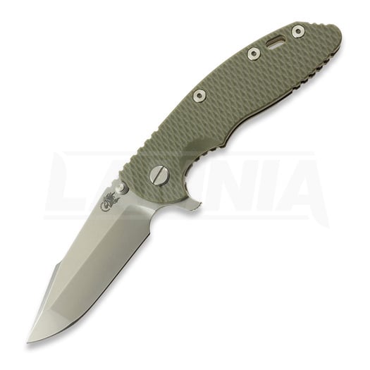 Couteau pliant Hinderer 3.5 XM-18 Harpoon Spanto, Magnacut, Stonewash Bronze, vert