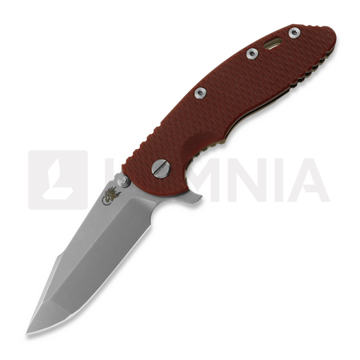 Hinderer 3.5 XM-18 Harpoon Spanto 折叠刀, Magnacut, Stonewash Bronze, 红色