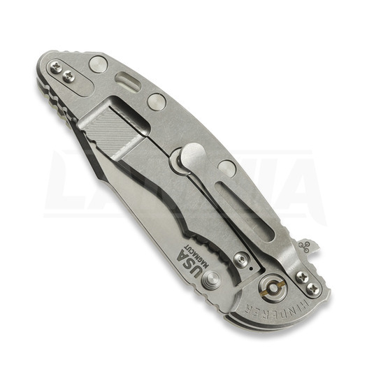 Hinderer 3.5 XM-18 Harpoon Spanto folding knife, Magnacut, Stonewash, orange