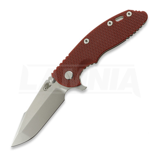 Hinderer 3.5 XM-18 Harpoon Spanto kääntöveitsi, Magnacut, Stonewash, punainen