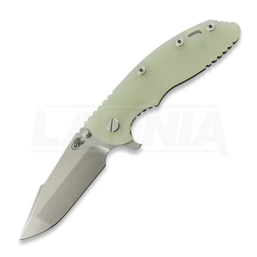 Hinderer 3.5 XM-18 Harpoon Spanto vouwmes, Magnacut, Stonewash, translucent green