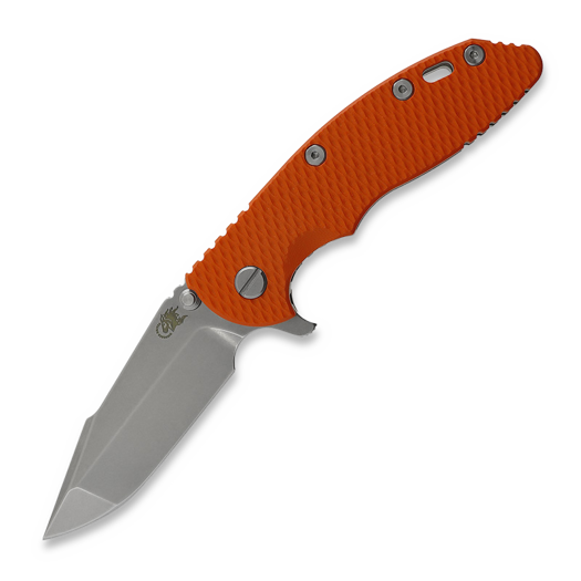 Briceag Hinderer 3.5 XM-18 Harpoon Spanto Tri-Way Stonewash, portocaliu