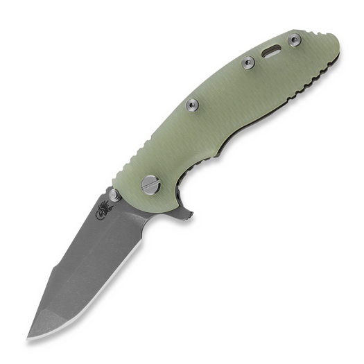 Hinderer 3.5 XM-18 Harpoon Spanto Tri-Way Working Finish, Translucent Green