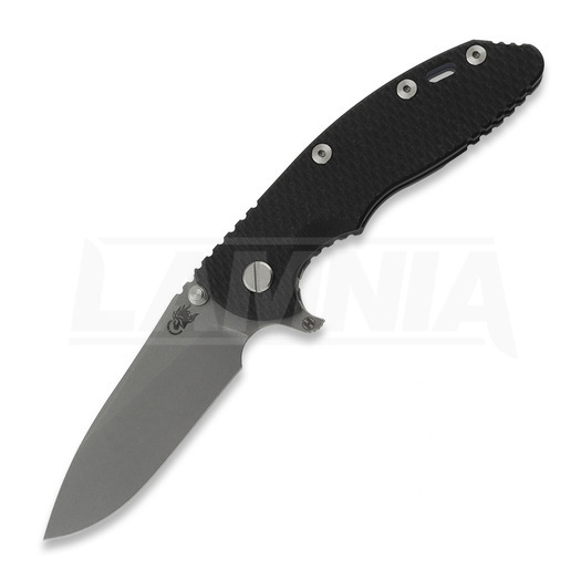 Hinderer 3.5 XM-18 Hollow Grind Slicer összecsukható kés, 20CV, Battle Blue, fekete