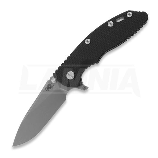 Hinderer 3.5 XM-18 Hollow Grind Slicer 접이식 나이프, 20CV, Working Finish, 검정