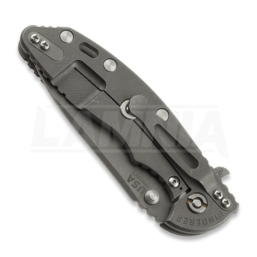 Hinderer 3.5 XM-18 Hollow Grind Slicer sulankstomas peilis, 20CV, Working Finish, juoda