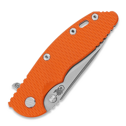 Hinderer 3.5 XM-18 Magnacut Skinny Slicer Tri-Way Stonewash Orange G10 sulankstomas peilis
