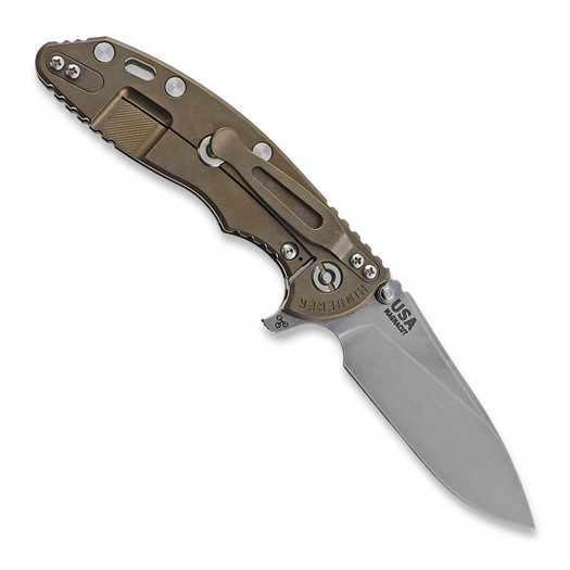 Hinderer 3.5 XM-18 Magnacut Skinny Slicer Tri-Way SW Bronze Blue/Black G10 sulankstomas peilis
