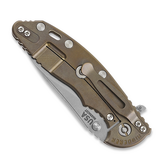 Hinderer 3.5 XM-18 Magnacut Skinny Slicer Tri-Way SW Bronze Blue/Black G10 folding knife
