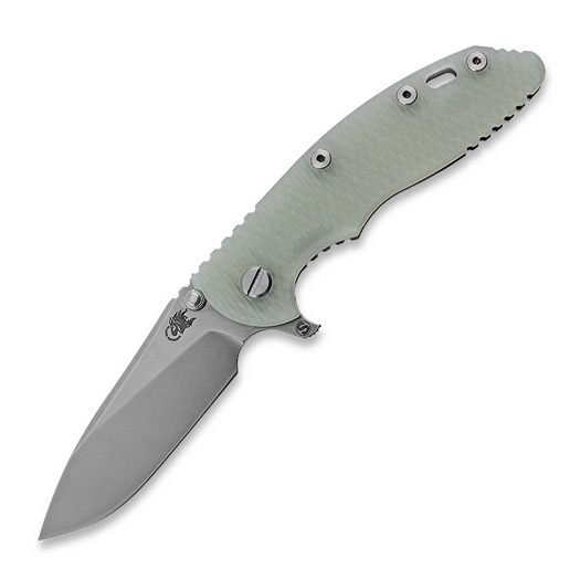 Hinderer 3.5 XM-18 Magnacut Skinny Slicer Tri-Way SW Translucent Green G10 Taschenmesser