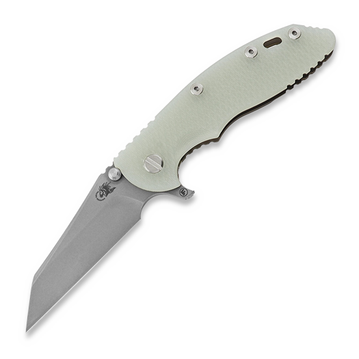Hinderer 3.5 XM-18 S45VN Fatty Wharncliffe Tri-Way BB Translucent Green G10 összecsukható kés