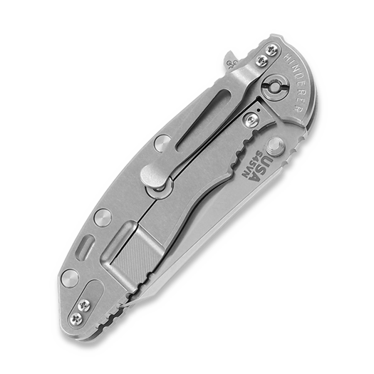 Couteau pliant Hinderer 3.5 XM-18 S45VN Fatty Wharncliffe Tri-Way Stonewash Translucent Green G10