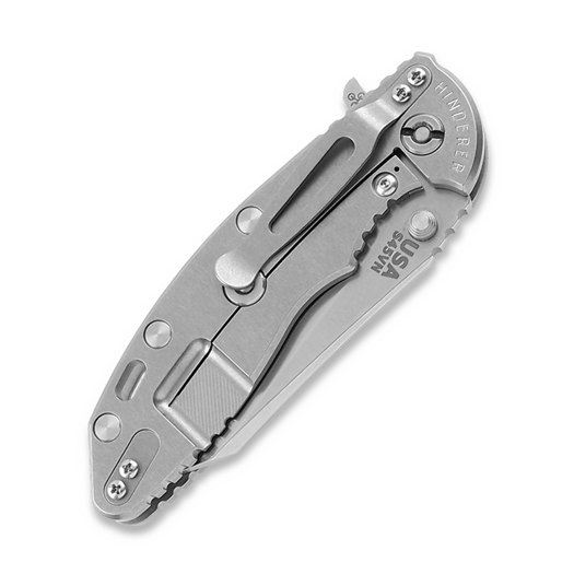 Hinderer 3.5 XM-18 S45VN Fatty Wharncliffe Tri-Way Stonewash Translucent Green G10 sulankstomas peilis