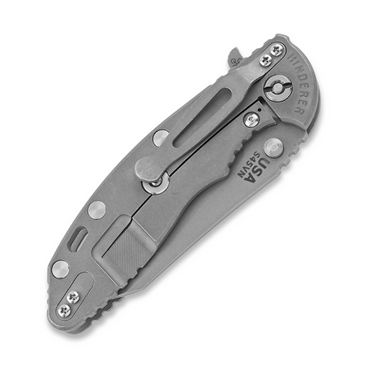 Hinderer 3.5 XM-18 S45VN Fatty Wharncliffe Tri-Way WF Translucent Green G10 sulankstomas peilis