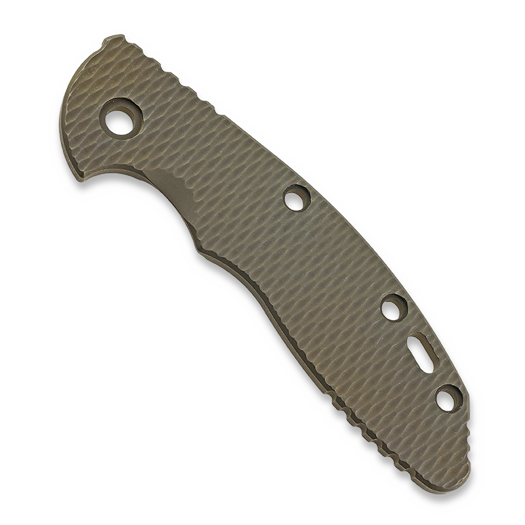 Hinderer 3.5 XM-18 Scale Textured Titanium Battle Bronze handle scales