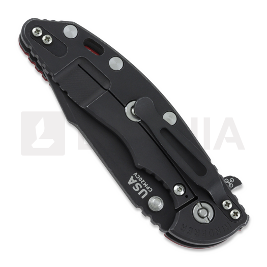 Hinderer 3.5 XM-18 Skinny Harpoon Spanto Tri-Way Battle Black Red G10 sulankstomas peilis