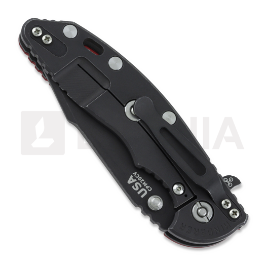 Hinderer 3.5 XM-18 Skinny Harpoon Spanto Tri-Way Battle Black Red G10 kääntöveitsi
