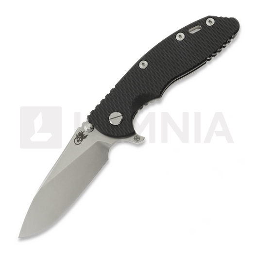Saliekams nazis Hinderer 3.5 XM-18 Slicer Hollow Grind Magnacut Stonewash Blue Black G10