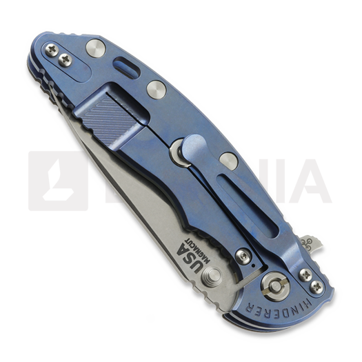 Saliekams nazis Hinderer 3.5 XM-18 Slicer Hollow Grind Magnacut Stonewash Blue Coyote G10