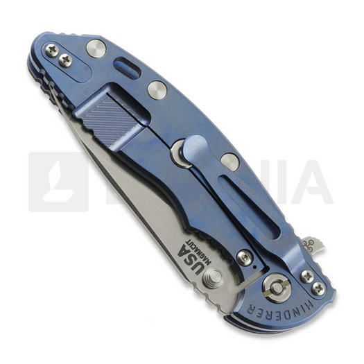 Saliekams nazis Hinderer 3.5 XM-18 Slicer Hollow Grind Magnacut Stonewash Blue Coyote G10