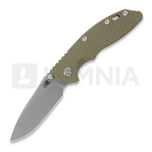 Couteau pliant Hinderer 3.5 XM-18 Slicer Non Flipper Tri-Way Battle Bronze OD Green G10