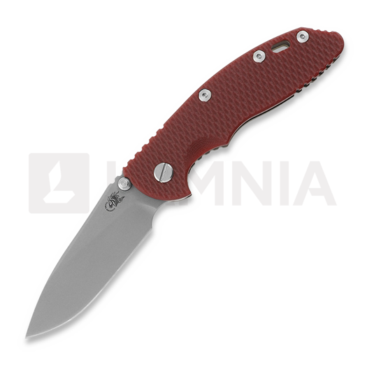 Navalha Hinderer 3.5 XM-18 Slicer Non Flipper Tri-Way Battle Bronze Red G10
