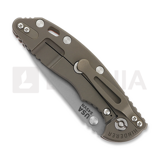 Coltello pieghevole Hinderer 3.5 XM-18 Slicer Non Flipper Tri-Way Battle Bronze Red G10