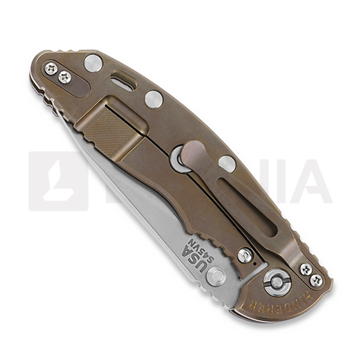 Hinderer 3.5 XM-18 Slicer Non Flipper Tri-Way Stonewash Bronze Blue/Black G10 sulankstomas peilis