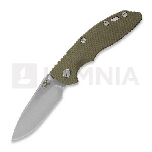 Hinderer 3.5 XM-18 Slicer Non Flipper Tri-Way Stonewash Bronze OD Green G10 fällkniv