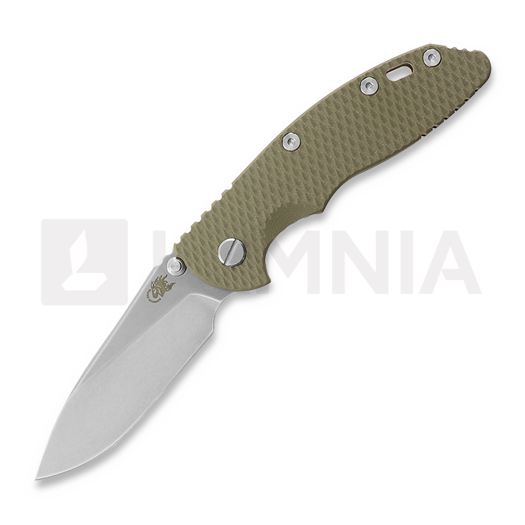 Сгъваем нож Hinderer 3.5 XM-18 Slicer Non Flipper Tri-Way Stonewash Bronze OD Green G10