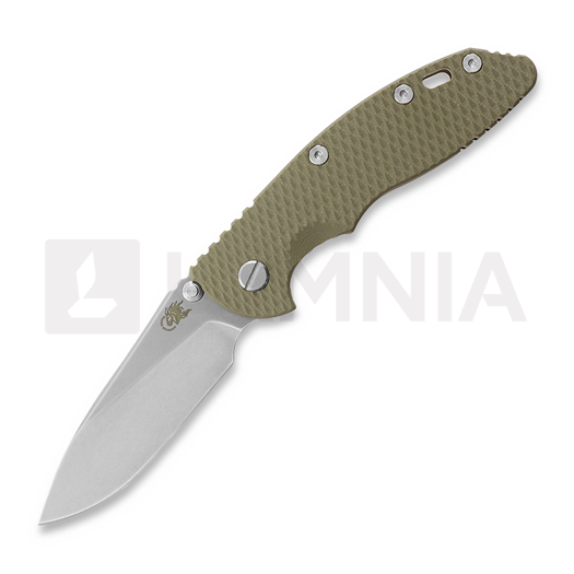 Coltello pieghevole Hinderer 3.5 XM-18 Slicer Non Flipper Tri-Way Stonewash Bronze OD Green G10