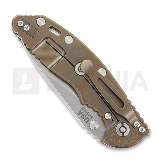 Hinderer 3.5 XM-18 Slicer Non Flipper Tri-Way Stonewash Bronze OD Green G10 折叠刀