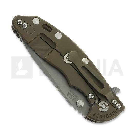 Coltello pieghevole Hinderer 3.5 XM-18 Spanto, CPM 20CV, Battle Bronze, nero