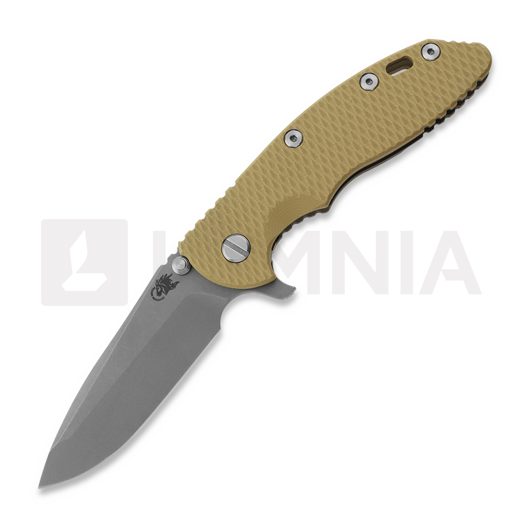 Couteau pliant Hinderer 3.5 XM-18 Spanto, CPM 20CV, Battle Bronze, coyote