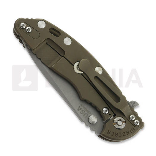 Coltello pieghevole Hinderer 3.5 XM-18 Spanto, CPM 20CV, Battle Bronze, coyote