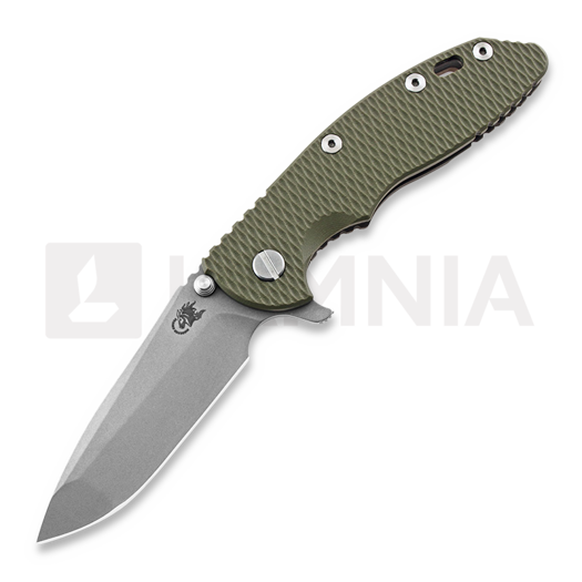 Hinderer 3.5 XM-18 Spanto sulankstomas peilis, CPM 20CV, Battle Bronze, žalia