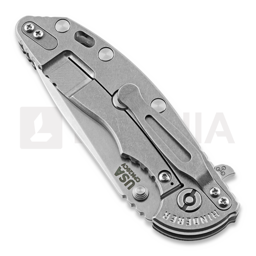 Coltello pieghevole Hinderer 3.5 XM-18 Spanto, CPM 20CV, Stonewash, nero