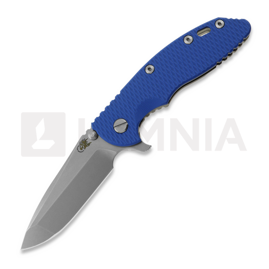 Hinderer 3.5 XM-18 Spanto kääntöveitsi, CPM 20CV, Stonewash, sininen