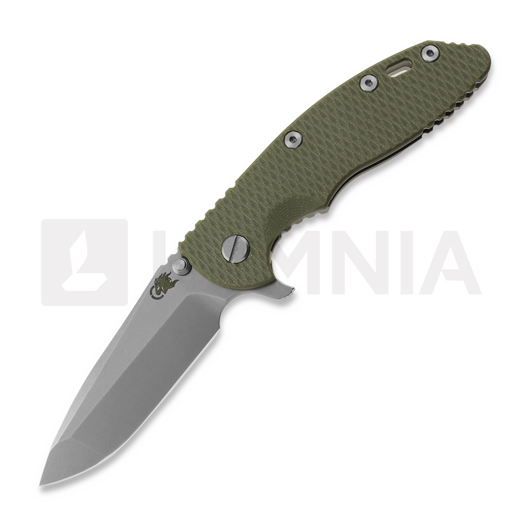 Couteau pliant Hinderer 3.5 XM-18 Spanto, CPM 20CV, Stonewash, vert