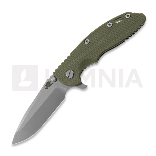 Hinderer 3.5 XM-18 Spanto 접이식 나이프, CPM 20CV, Stonewash, 올리브색