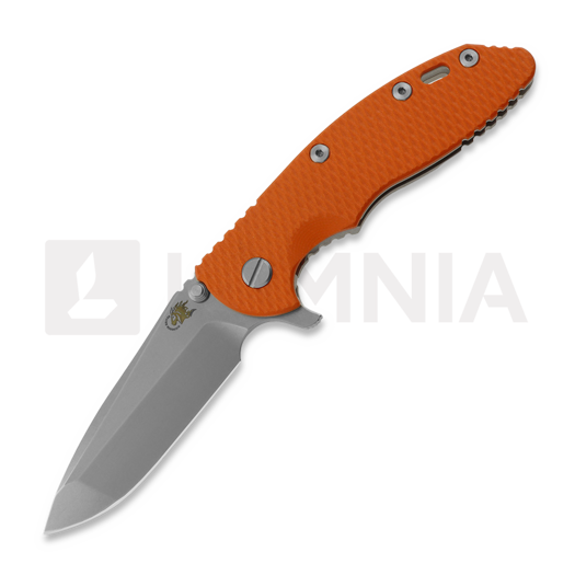 Zavírací nůž Hinderer 3.5 XM-18 Spanto, CPM 20CV, Stonewash, oranžová