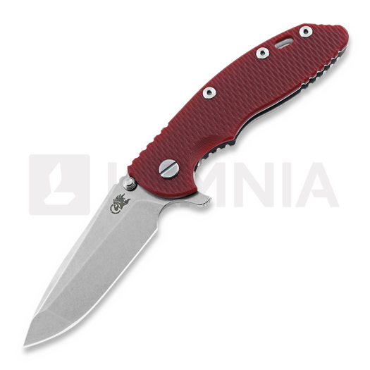 Складной нож Hinderer 3.5 XM-18 Spanto, CPM 20CV, Stonewash, красный