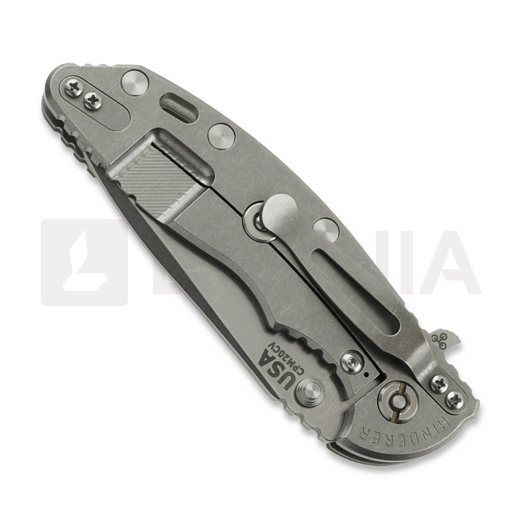 Coltello pieghevole Hinderer 3.5 XM-18 Spanto, CPM 20CV, Stonewash, translucent green
