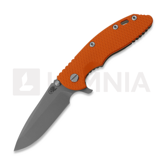 Zavírací nůž Hinderer 3.5 XM-18 Spanto, CPM 20CV, Working Finish, oranžová