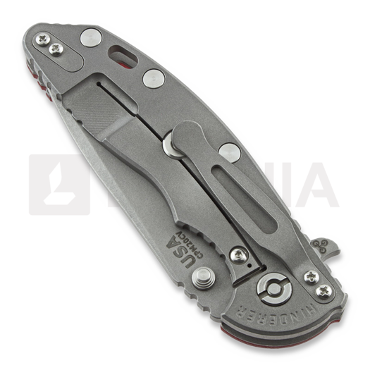 Hinderer 3.5 XM-18 Spanto folding knife, CPM 20CV, Working Finish, red