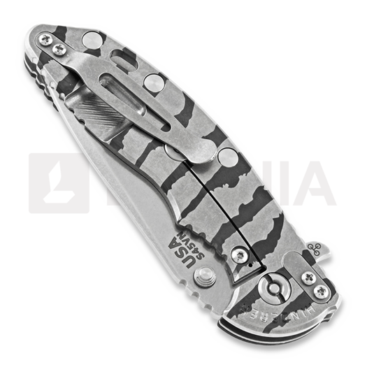Hinderer 3.5 XM-18 Spanto Tigerstripe stonewashed sulankstomas peilis