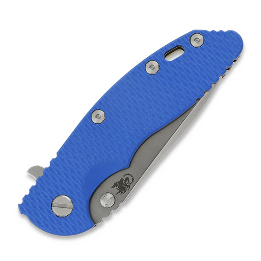 Hinderer 3.5 XM-18 Spanto Tri-Way Stonewash folding knife, blue